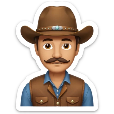 Western Cast cowboy sticker