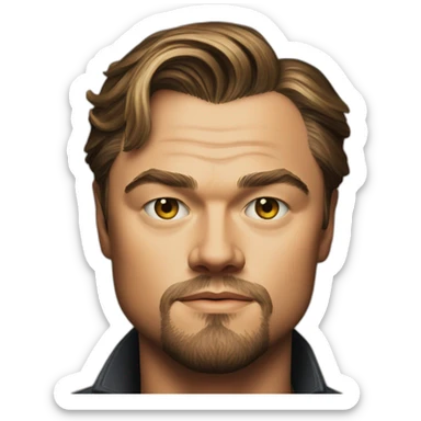 portrait of leonardo dicaprio sticker