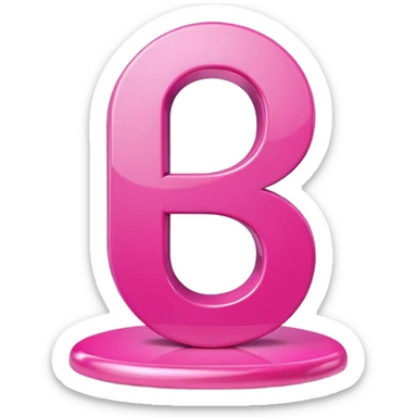 3d levitating pink percentage sign sticker