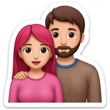 pareja de hombre y mujer enamorados sticker