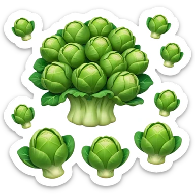 bunch of brussels sprouts sticker