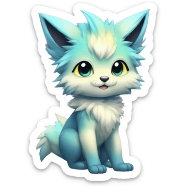 Anthro-Edgy-Gradient-Fantasy-Fur-Sona-Chibi-Shiny-Fakémon-Hybrid full body sticker