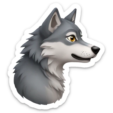 Pregnant wolf sticker