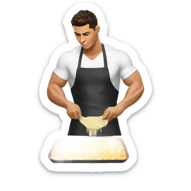 Cristiano Ronaldo cooking lasagna sticker