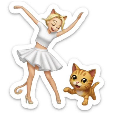 cat dance with miley sticker