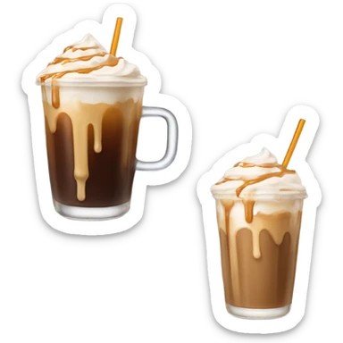 iced caramel coffee  sticker