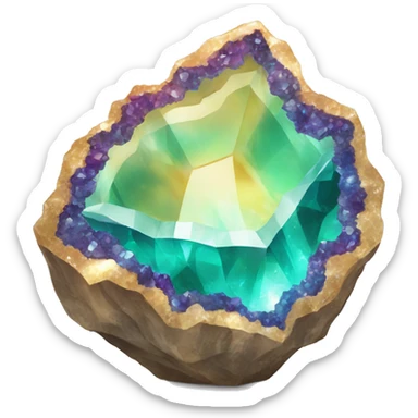 Gemstone Geode sticker