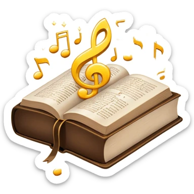 The bible is in the middle and from the left, there are emojis (typical) light(sparkling), salt, music note sticker