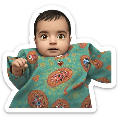 boy gazing at camera sticker