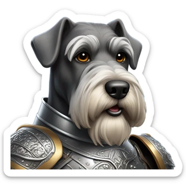 Giant Schnauzer in armor sticker