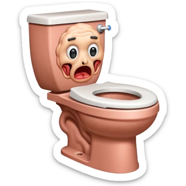 A brain rot Skibiti toliet sticker