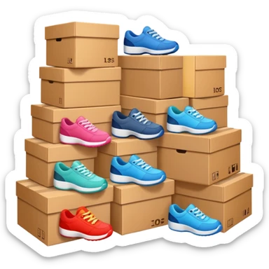 boxes of shoes sticker