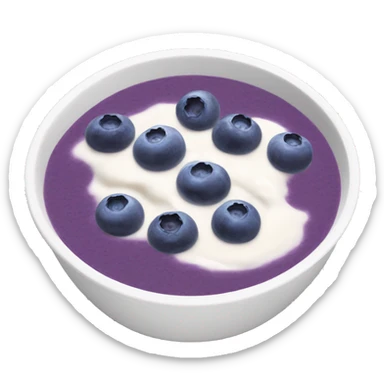 Blueberry yogurt bowl sticker