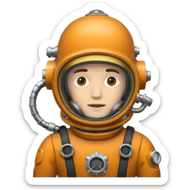 Buceador comercial trabajando, soldando una estructura metalica bajo agua sticker