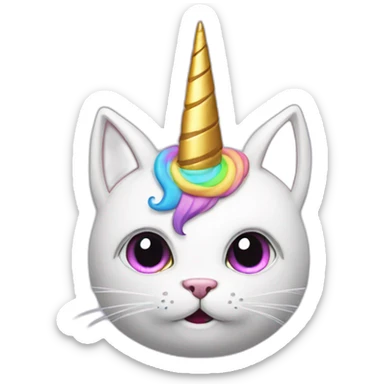 Cat unicorn sticker