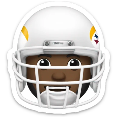 White Steelers  sticker