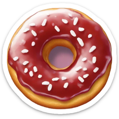 Donut filled with strawberry jam and powdered sugar  sticker