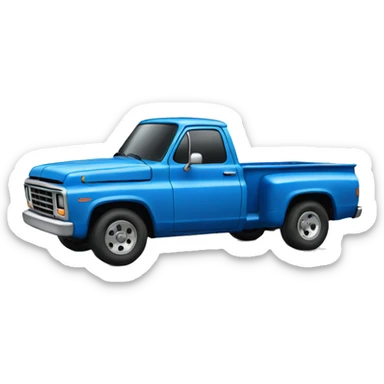 blue pickup truck side view sticker