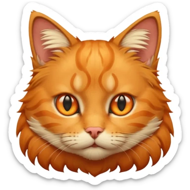 I need a cat's head, a cat's head, a cat's head, a cat, not a human, not a person. sticker