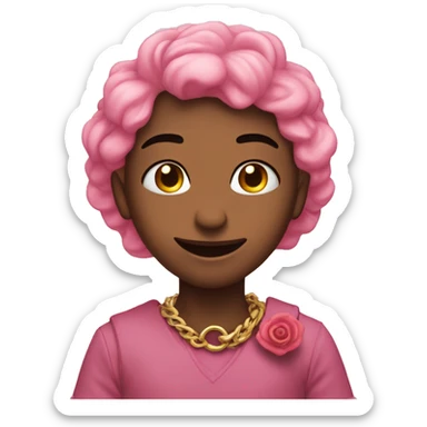 Corazon rosa bes frend con pulseras sticker