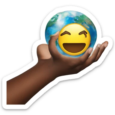 World on my hands sticker