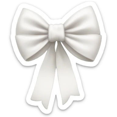 White bow  sticker