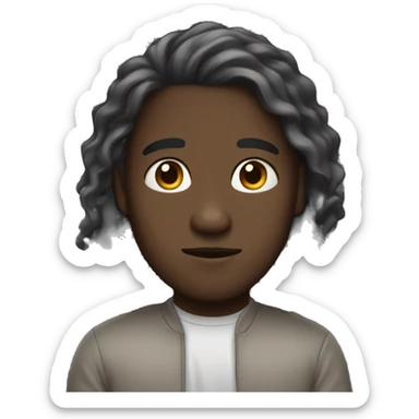 30 years old with slightly dark skin nd long hair sticker