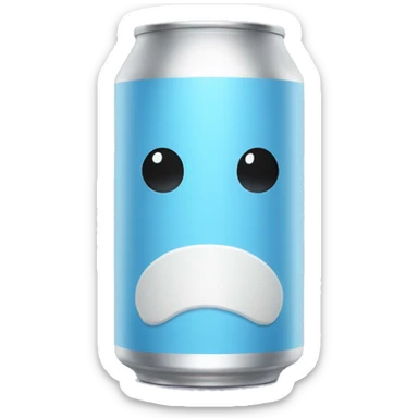 A can of seltzer water with no face sticker