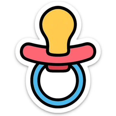 pacifier pacifier icon color outline sticker