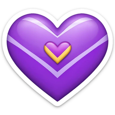 purple heart with a chevron pattern sticker