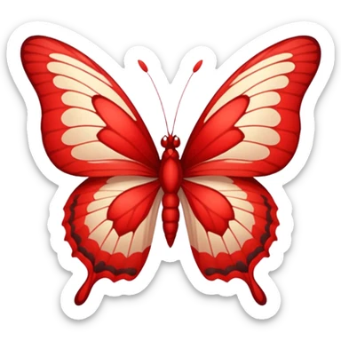UNA MARIPOSA ROJA, PERO DEBE SER UN ROJO UN PELÍN CLARO. sticker