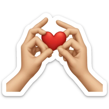 Hands kissing sticker