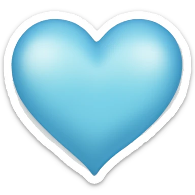 light blu heart sticker