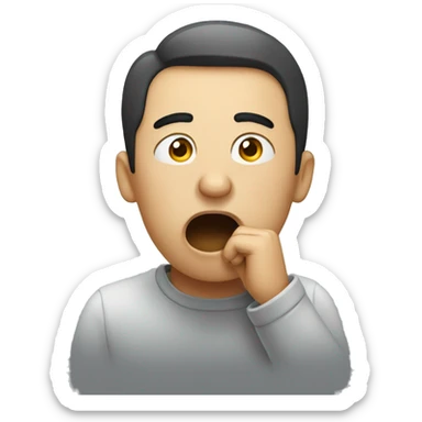 person coughing sticker