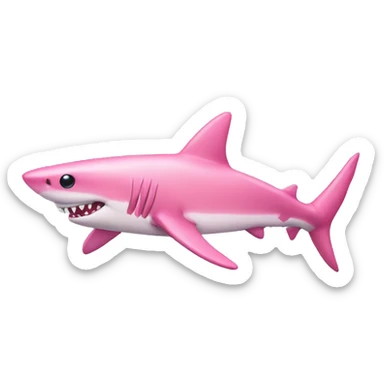 Pink shark sticker