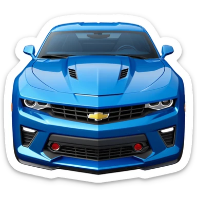 A Blue Chevy camero 2017 with no background sticker