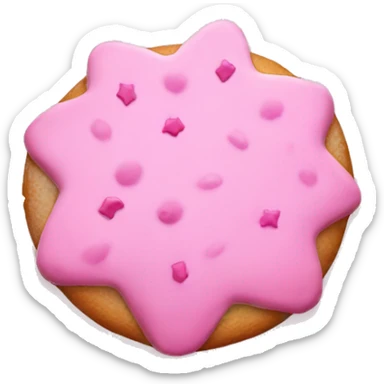 Pink Christmas cookie sticker