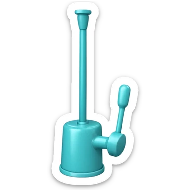 turquoise toilet plunger sticker