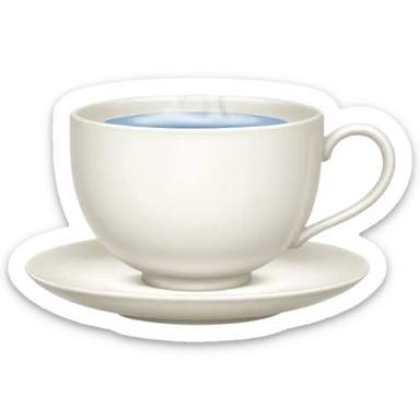 teacup with rising steam lines sticker