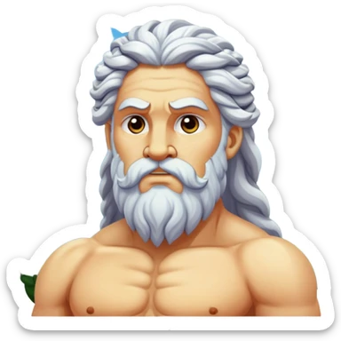 Zeus at the mountain peaks sticker