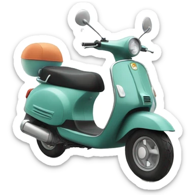 scooter on the beach sticker