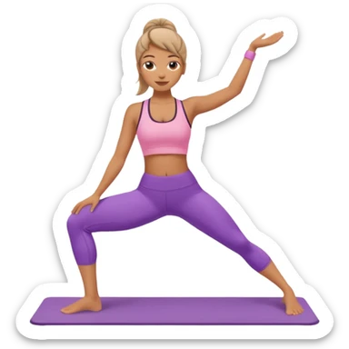 pilates girly doing pilates sticker