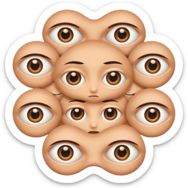 bundle of eyes sticker