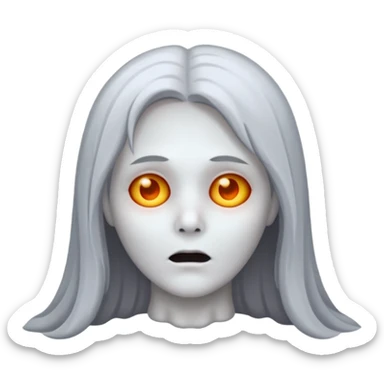 dead hair gost sticker