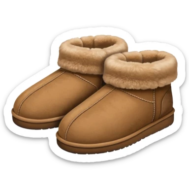 pair of comfy furry low slipper uggs sticker