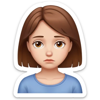 girl looking turning to look sad sticker