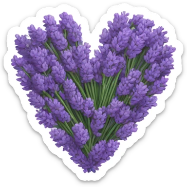 Lavender heart sticker