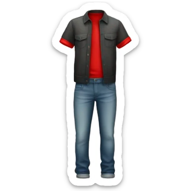 Ropa con degradado rojo sticker