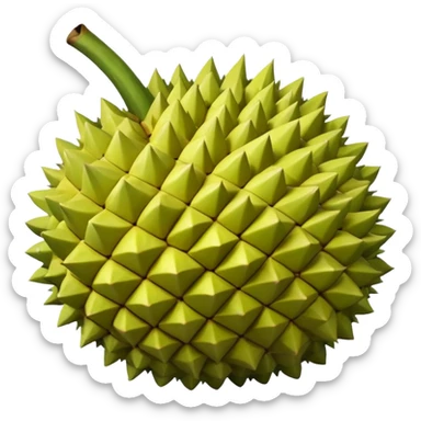 durian fruit with leaves sticker