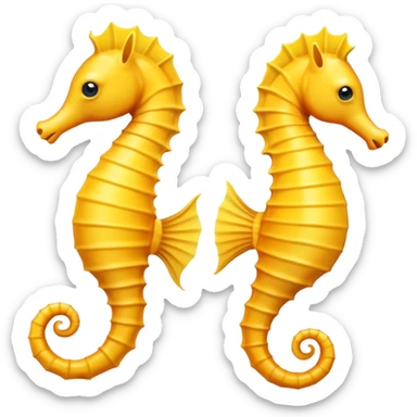 Yellow Seahorse  sticker